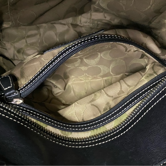 Coach Soho EUC Vintage Topstitch Black Leather Shoulder Bag - Picture 8 of 12